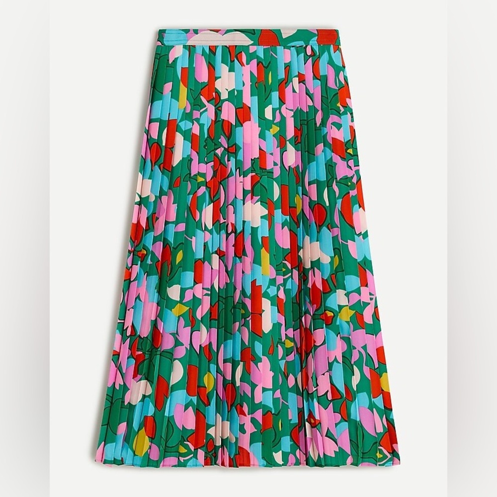 J. Crew Pleated midi skirt in confetti floral